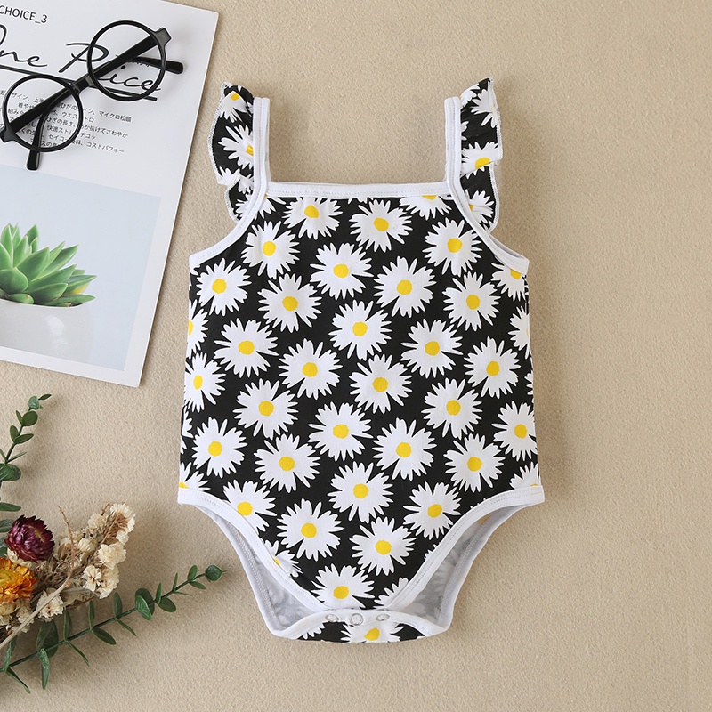Baby Daisy Allover Print Strappy Dresses